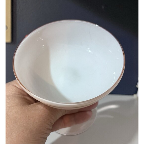 Carlo Moretti Cased Pink Champagne Sherbet Glass Encased Glass 4 in Height - Picture 4 of 7